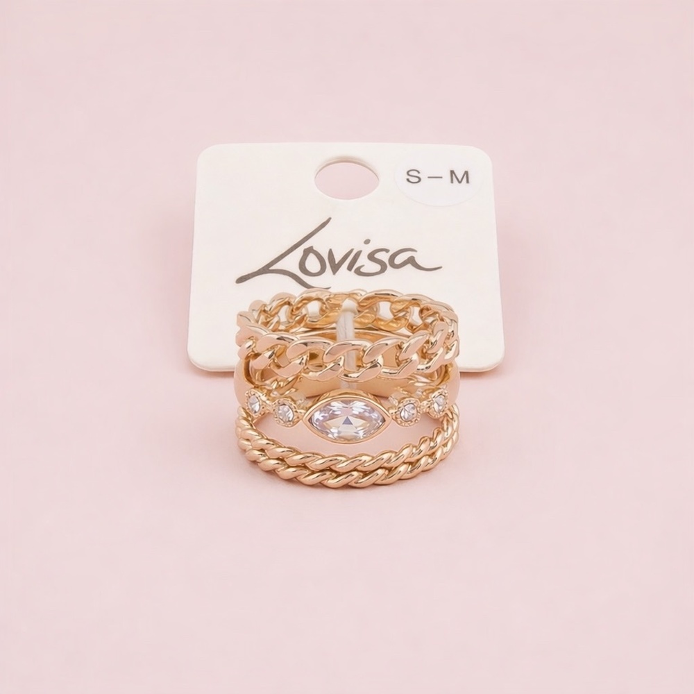 NWT Lovisa Gold‎ Ring Set